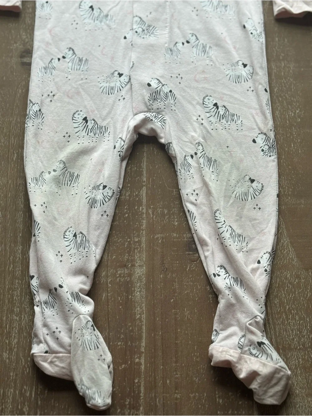 +Magnetic Me Pink Zebra Print Footed One-Piece 9-12M Baby Girl Modal